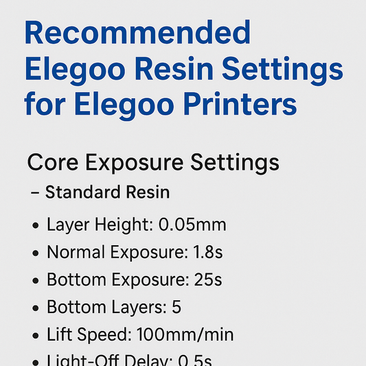 Recommended Elegoo Resin Settings for Elegoo Printers