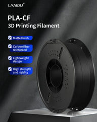 Landu PLA‑CF Carbon Fiber Filament – 1.75 mm, 1 KG Spool (High Strength, Matte Finish)