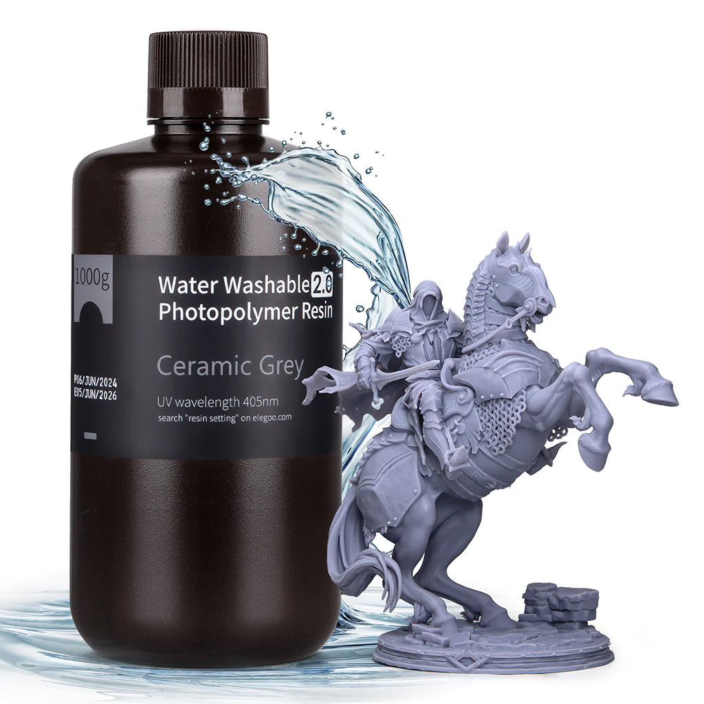 ELEGOO Water-Washable Resin V2.0 – Clean Prints, Easy Cleanup