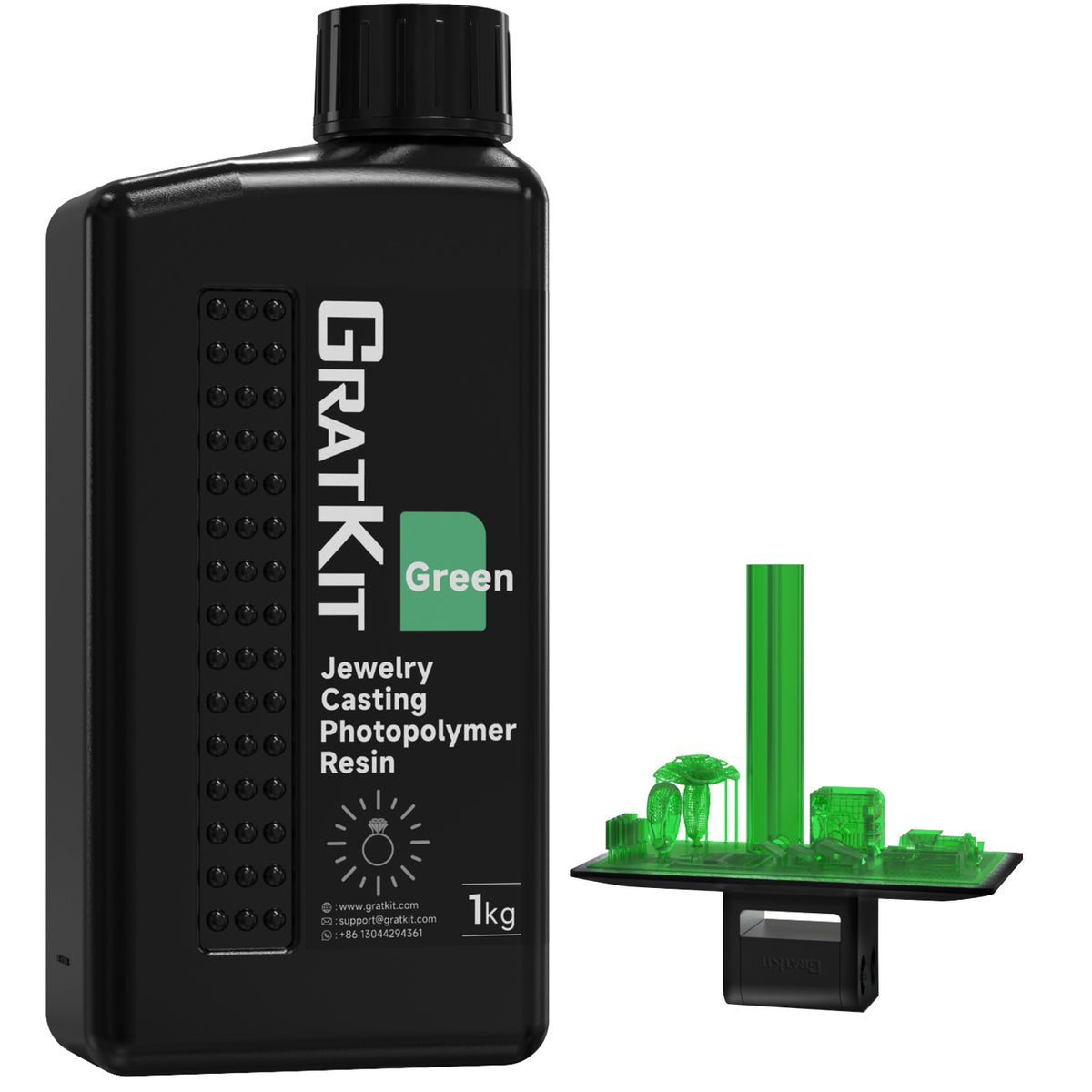 GratKit High Wax Jewelry Casting Resin Green 1000g