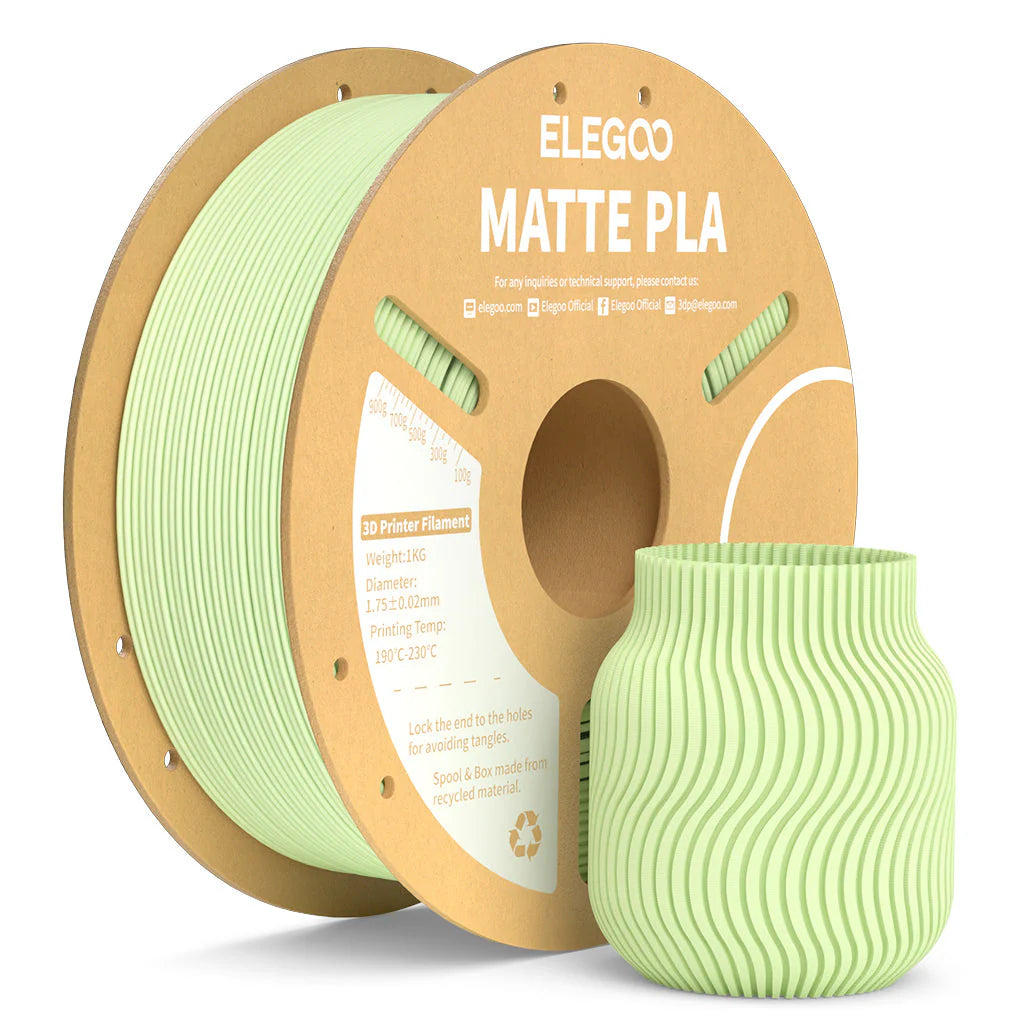 Elegoo PLA Matte Filament 1.75 mm – 1 KG Spool in Macaron Colors