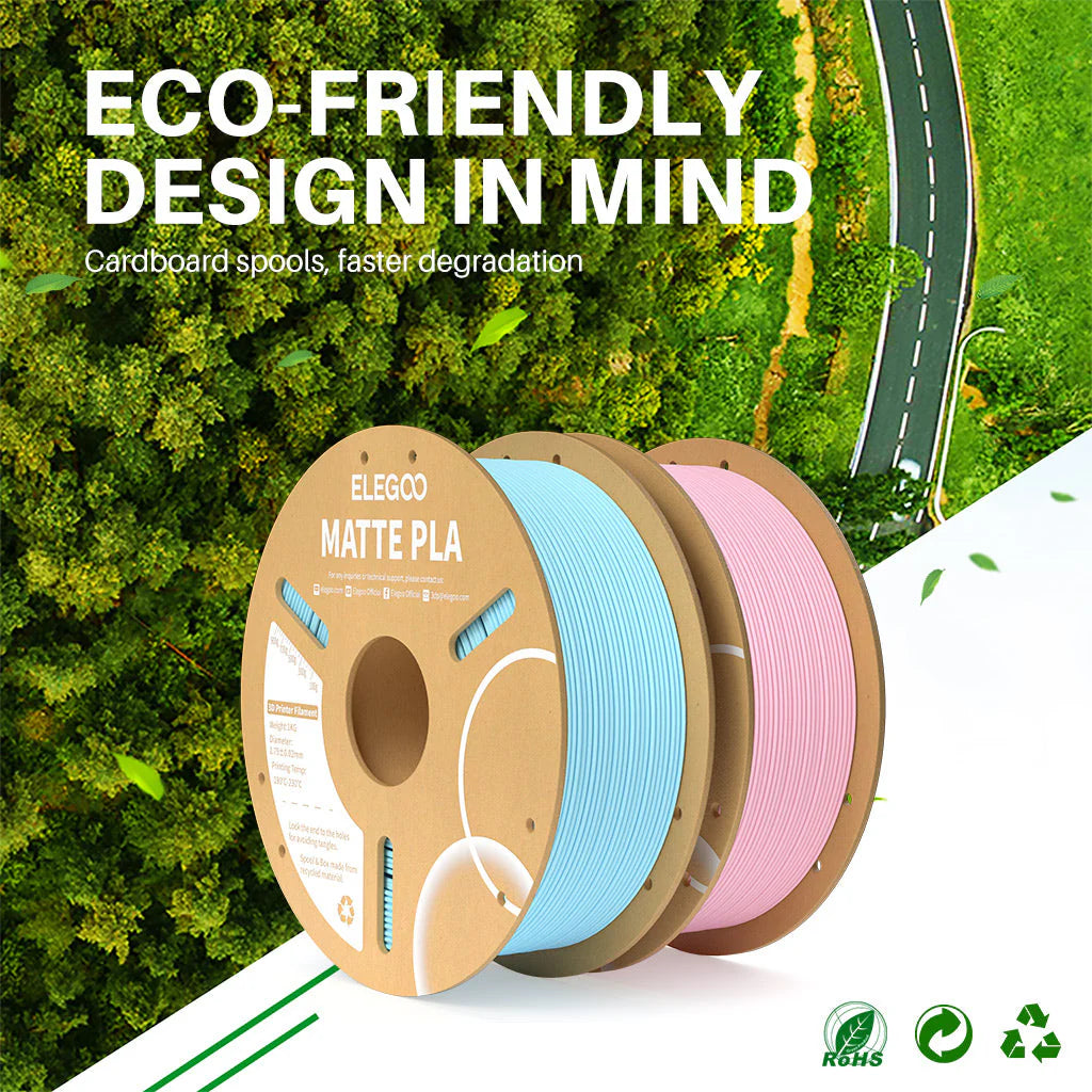 Elegoo PLA Matte Filament 1.75 mm – 1 KG Spool in Macaron Colors