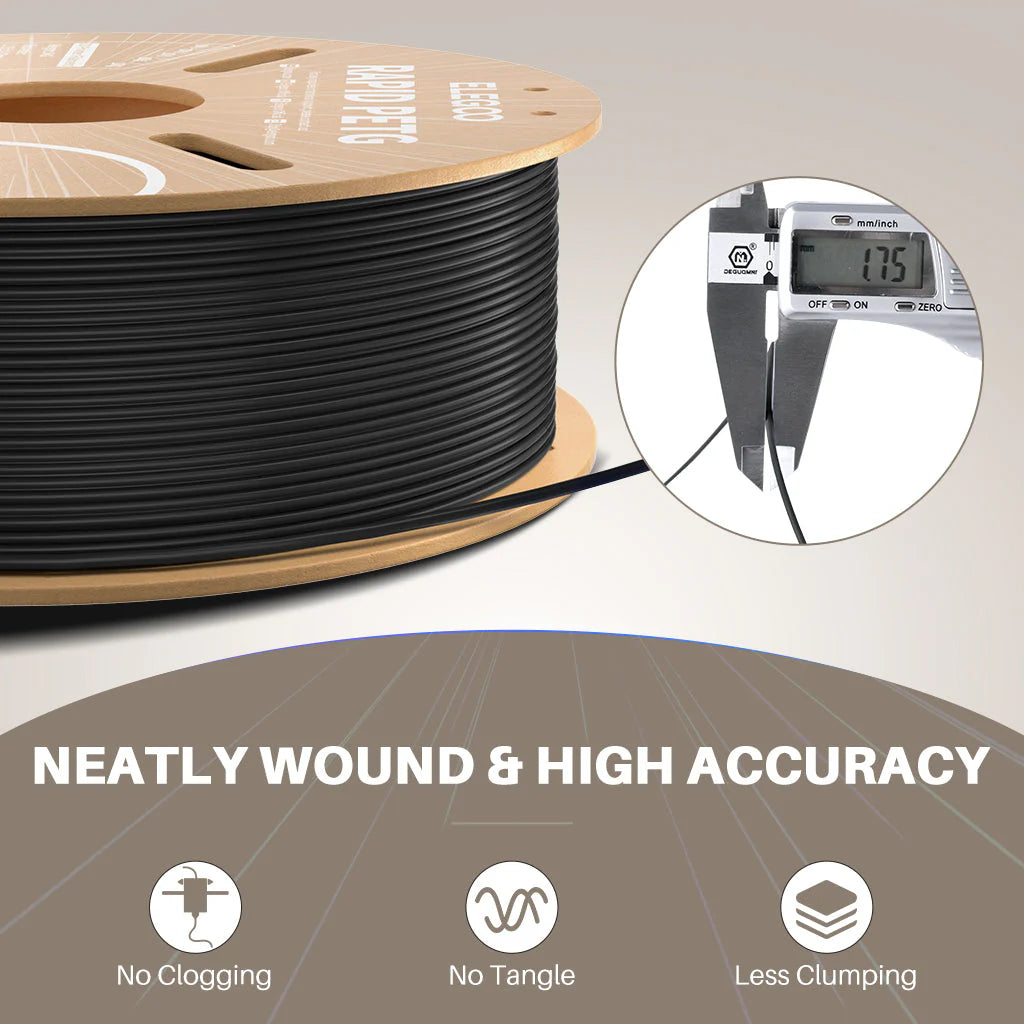 Elegoo Rapid PETG Filament – 1.75 mm, 1 KG Spool (High-Speed, Rigid)