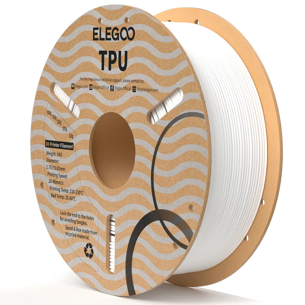 ELEGOO TPU 1.75mm Filament – Flexible, Durable & Print-Ready