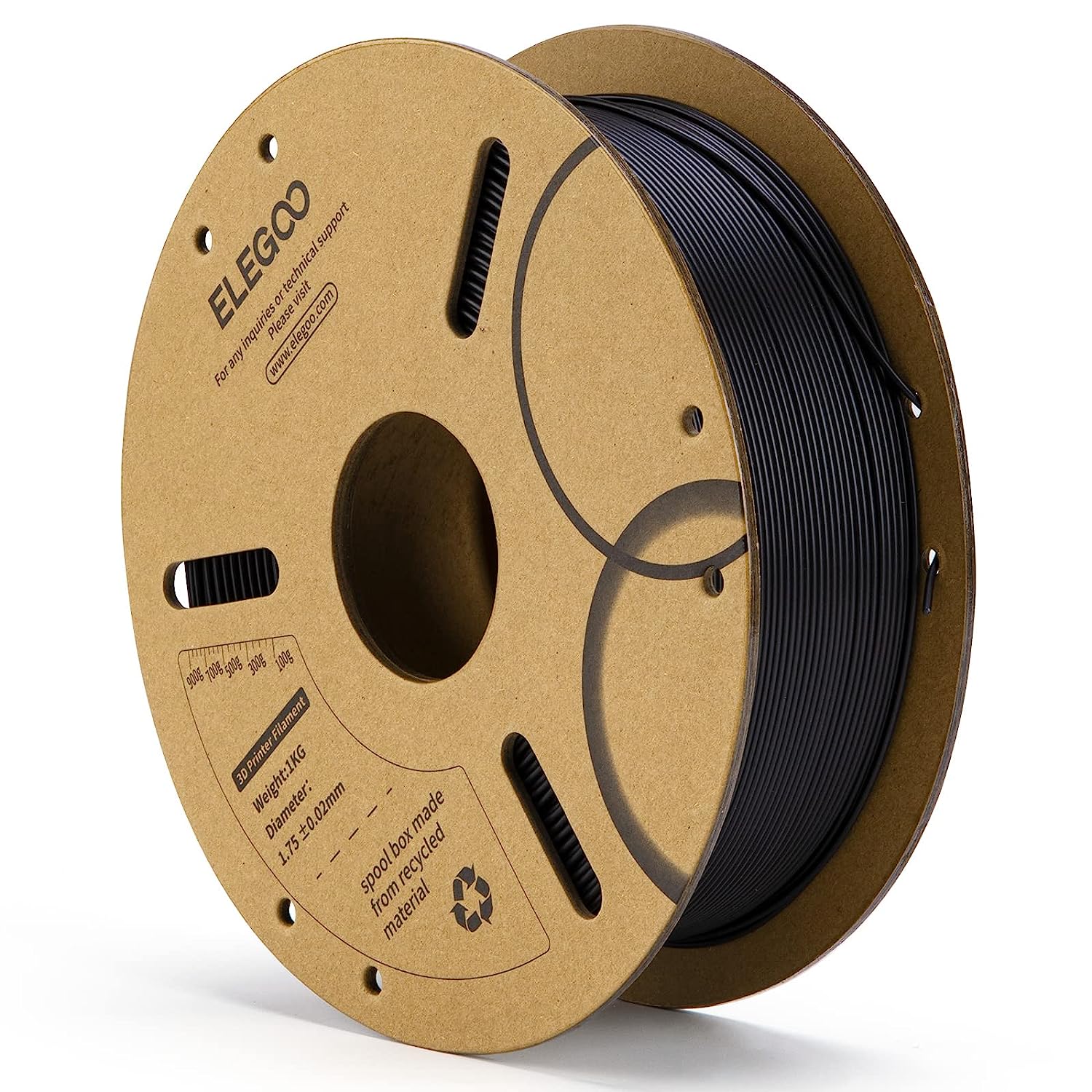 ELEGOO PLA Filament 1.75mm 3D Printer Filament 1Kg Cardboard Spool
