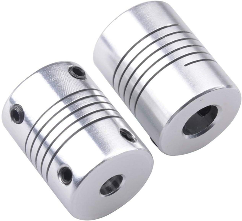 Heyiarbeit 2Pcs 4mm To 4mm Shaft Coupling Aluminium Flexible Plum Coupling D20 L25 Connector Flexible Coupler For 3D Printer CNC Machine And Servo